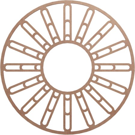 Ekena Millwork Hale Wood Fretwork Pierced Ceiling Medallion, Wood (Paint Grade), 26"OD x 9 1/2"ID x 3/8"T CMWP26X26X0375HHMF